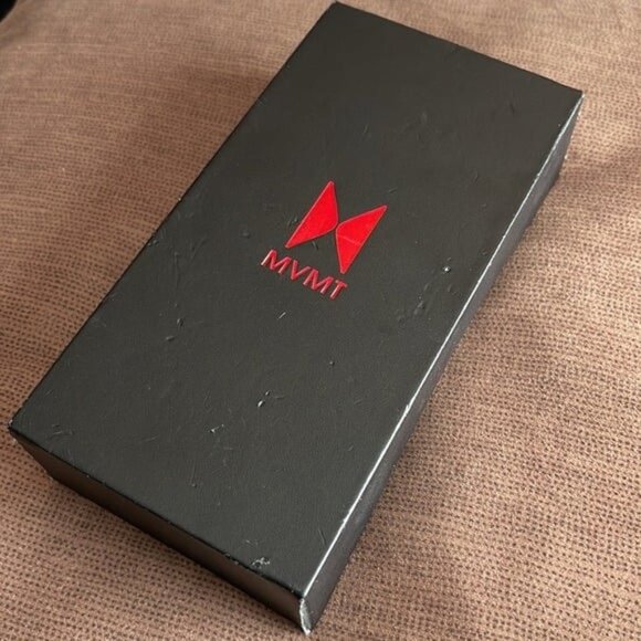 MVMT Black/Tan leather - Needs Battery - Box Has Wear/Damage - See Pics - Picture 7 of 8